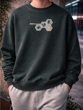 BUM Equipment 2XL Sweatshirt‎ X-Athl Div Graphic Pullover Skater Streetwear